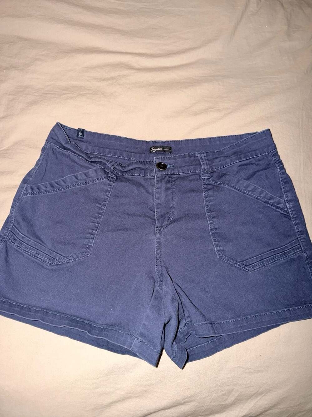 Unionbay Supplies Casual Shorts Size 12 Blue Utility Cargo Pockets